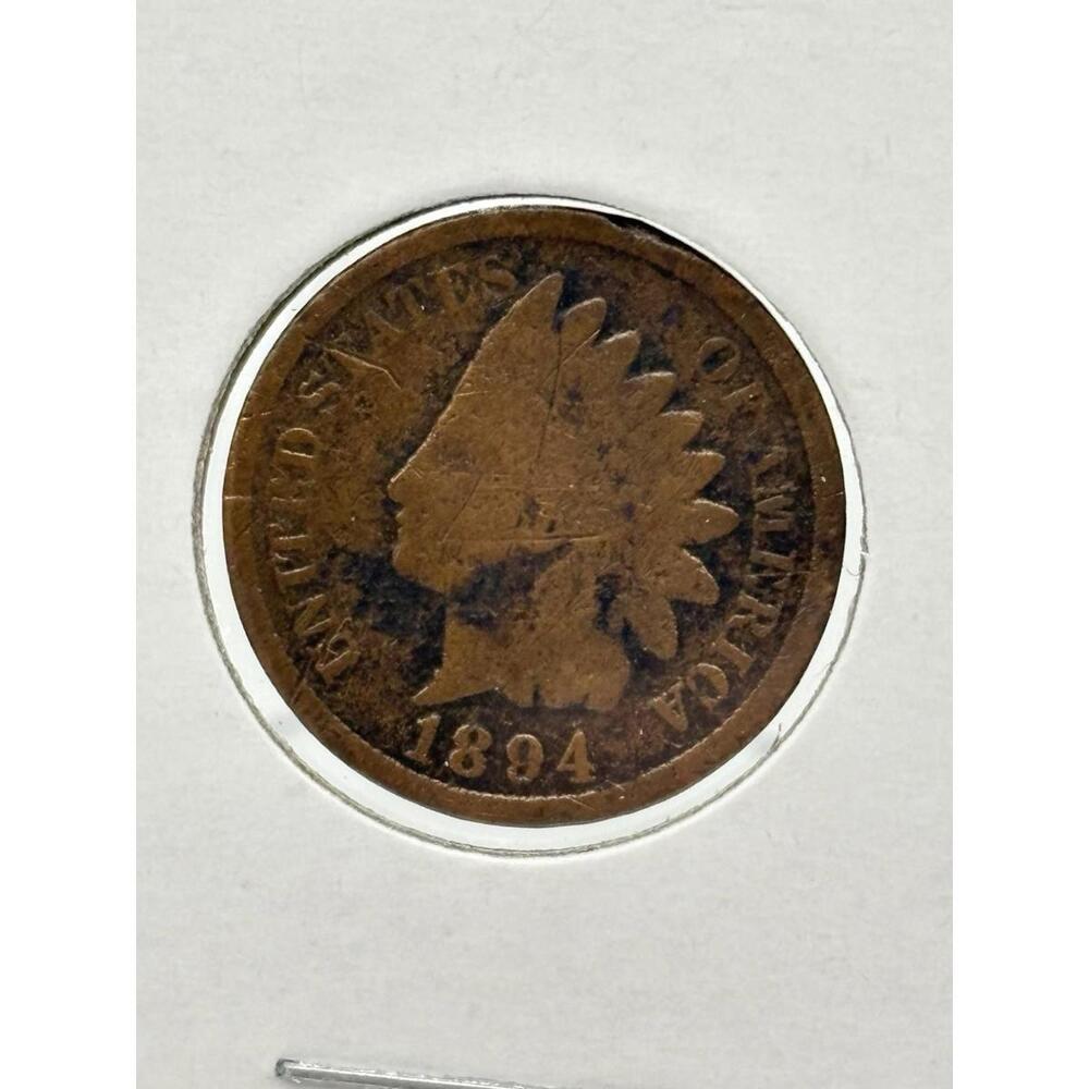 1894 Indian Head Cent Penny, VG Details